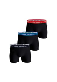 BJÖRN BORG - Herren Boxershorts, 3er Pack - Cotton Stretch Boxer Trunks, Baumwolle, Logobund - Blau
