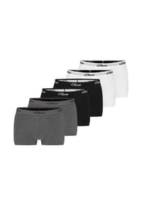 s.Oliver - Retro Short / Pant 6er Pack Basic - Blau / Dunkelblau / Schwarz