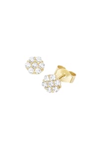 Luigi Merano® - Ohrstecker Blüte mit Zirkonia, Gold 375 - gold