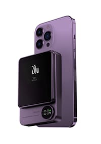 S&T DESIGN - Magnetische Powerbank kabellos 10000 mAh - Grau