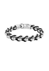 Adelia's - Adelia's Herren Armband aus Edelstahl - schwarz