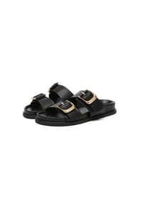 EVERAU® - Mounish Pantoletten - BLACK