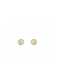 Adelia's - Damen Gold Schmuck 585 Gold Ohrringe  Ohrstecker mit Zirkonia Ø 5,5 mm - gold