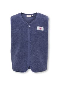 ONLY® - Teddyfellweste, Patch, für Kinder - BLUE INDIGO PATCH