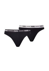 PUMA® - Damen String - Iconic, Soft Cotton Modal Stretch. 2er Pack - Grau