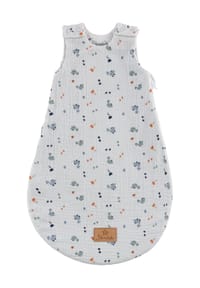 Sterntaler® - Schlafsack "Dino Rexi", Zwei-Wege Reißverschluss, Musselin, für Babys und Kleinkinder - 318 GRAUBLAU