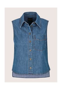 MADELEINE - Modernes Denimtop mit Hemdkragen - blue