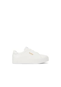 Kazar - Weiße Leder-Sneakers mit einfacher Sohle - Weiß