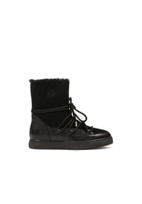 kazar - Schwarze Schneestiefel mit Obermaterial aus Wildleder - Schwarz