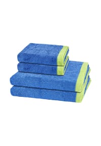 Cawö 2 X Handtuch 2 X Duschtuch im Set Lifestyle Splash - Lifestyle Splash - Capri / pistazie