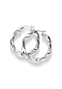 Adelia's - Adelia's Neuheit 2026 - Creolen Ohrringe ⌀ 27,2 mm aus Silber rhodiniert rhodiniert - silber