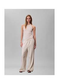 Calvin Klein Jeans - Stoffhose, Leinenanteil, für Damen - 67U  WHITE