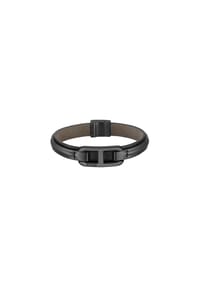 BOSS KODE - Herren Armband, Leder - SCHWARZ