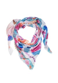 collezione alessandro® - Schal Aquarell aus Modal-Viskose Mischung - weiß
