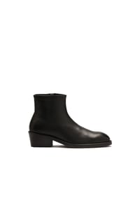 ONE ELEMENT - Schwarze Lederstiefel mit Reißverschluss am Schaft - Schwarz