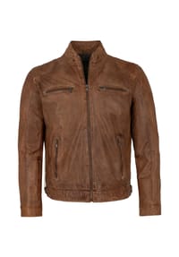 MADDOX - Herren Lederjacke Lammnappa d´cognac - dunkel cognac