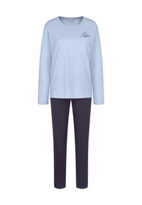 Triumph - Schlafanzug, Baumwolle, für Damen - V013 BLUE COMBINA