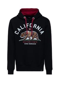KING KEROSIN - Kapuzensweatshirt mit angerauter Innenseite California Motor State - schwarz