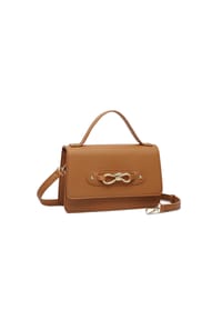 collezione alessandro® - Umhängetasche Bellezza mit eleganter Schleife - beige