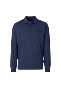 CASAMODA - Herren Polo-Shirt Langarm gestreift - 337 337 GRUEN