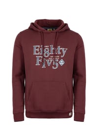 ROADSIGN® australia - Herren Sweatshirt Eighty Five Sweat Hoody mit Retro-Charme für lässige Herbst-Momente - rot