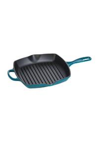 LE CREUSET® Grillpfanne "SIGNATURE DEEP TEAL" - SIGNATURE - azur/schwarz
