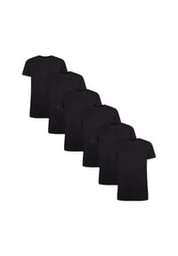 Bamboo basics© - Herren T-Shirt RUBEN, 6er Pack - Unterhemd, Rundhals, Single Jersey - Schwarz