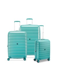 RONCATO Relife - Relife 4 Rollen Kofferset 3-teilig mit Dehnfalte - blau