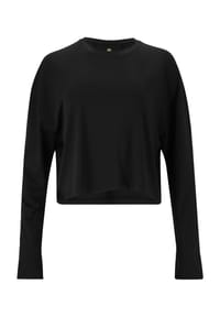 ENDURANCE ATHLECIA - Langarmshirt Offner im gecroppten Design - 1001 Black
