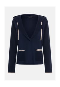 olsen - Cardigan mit Kapuze und Knopfleiste - Ink Blue