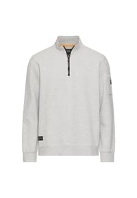 camel active - Sweatshirt mit Troyerkragen - Grau