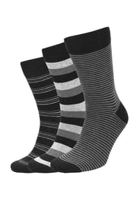 DUNMORE - Socken, 3er-Pack, Stretchbund, für Herren - 1 SCHWARZ ARGYLE