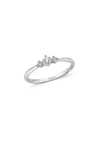 MONCARA - Damen Ring, 750er Weißgold, 3 Diamanten zus. ca. 0,25 Karat - Weißgold