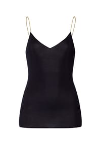 HANRO - Spaghetti Top Cotton Seamless - Schwarz