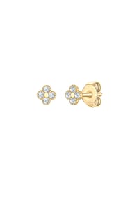 GLANZSTÜCKE MÜNCHEN - Ohrstecker Sterling Silber gelbgold Zirkonia weiß - gelbgold