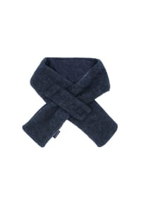 maximo® - GOTS MINI-Steckschal, Wollfleece, Jerseyfutter - braunmeliert