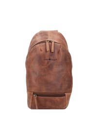 GREEN BURRY Vintage - Vintage Umhängetasche Leder 32 cm - brown