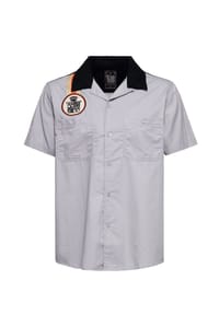 KING KEROSIN - Kurzarmhemd mit Rücken-Patch American Luxury Legend - grau