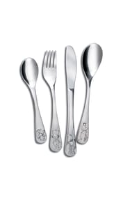 kuppels Kinderbesteck-Set, 4-teilig - KLEINER KÖNIG - silber