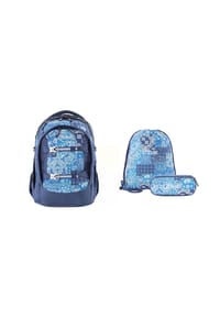 2be® 2BeCombo - Schulrucksack Royal im 3er Set mit Turnbeutel und Federmäppchen - Royal