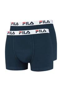 FILA - Herren Boxer Shorts, 2er Pack - Baumwolle, einfarbig - hellgrau
