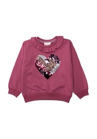 JETTE - Sweatshirt, Wendepailletten, für Kinder - PINK BLOOM