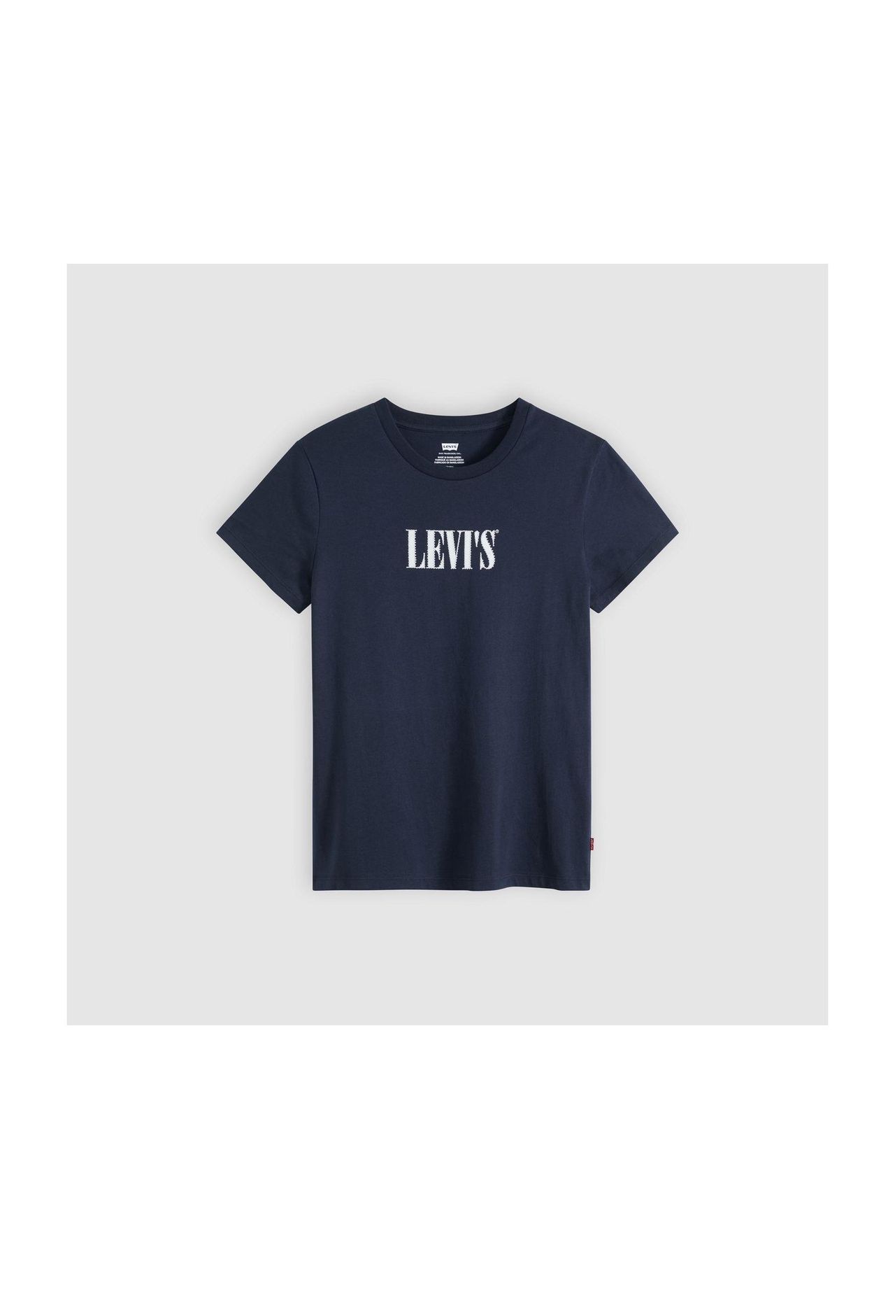 Levis Damen Serif Stud Outline Navy Blazer Rundhalsshirt "The Perfect Tee" Mit Logo Im Metallic-Holo Print erhältlich in Größe L (40)/M (38)/S (36)/XL (42)/XS (34) von Baur - Bild 4