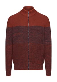 GLOBETROTTER - Strickjacke, Stehkragen, für Herren - 1 NAVY / OFFWHITE