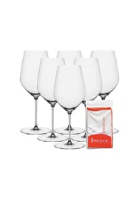 SPIEGELAU - Bordeauxgläser + Poliertuch Hi-Lite 650 ml 6er Set HI-LITE - transparent