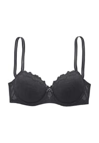 LASCANA - PA-460-FB Schalen-BH, 4215 BLACK, E, 75 - 4215 BLACK