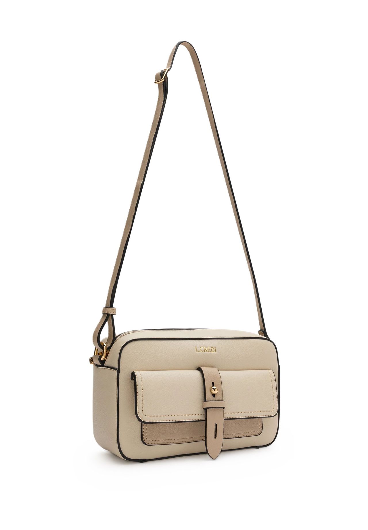 L.CREDI Naemi Naemi Schultertasche, Kunstleder, Frontfach, für  