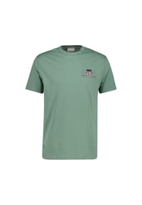 GANT - Herren T-Shirt - REG ARCHIVE SHIELD EMB, Rundhals, kurzarm, Stickerei - Blau