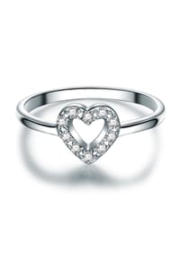 TRILANI 1934 - Damen Ring aus 925/- Sterling Silber in Silber mit Zirkonia - silber