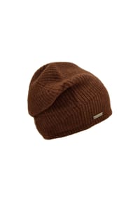SEEBERGER - Beanie, Emblem, für Damen - 10 BLACK